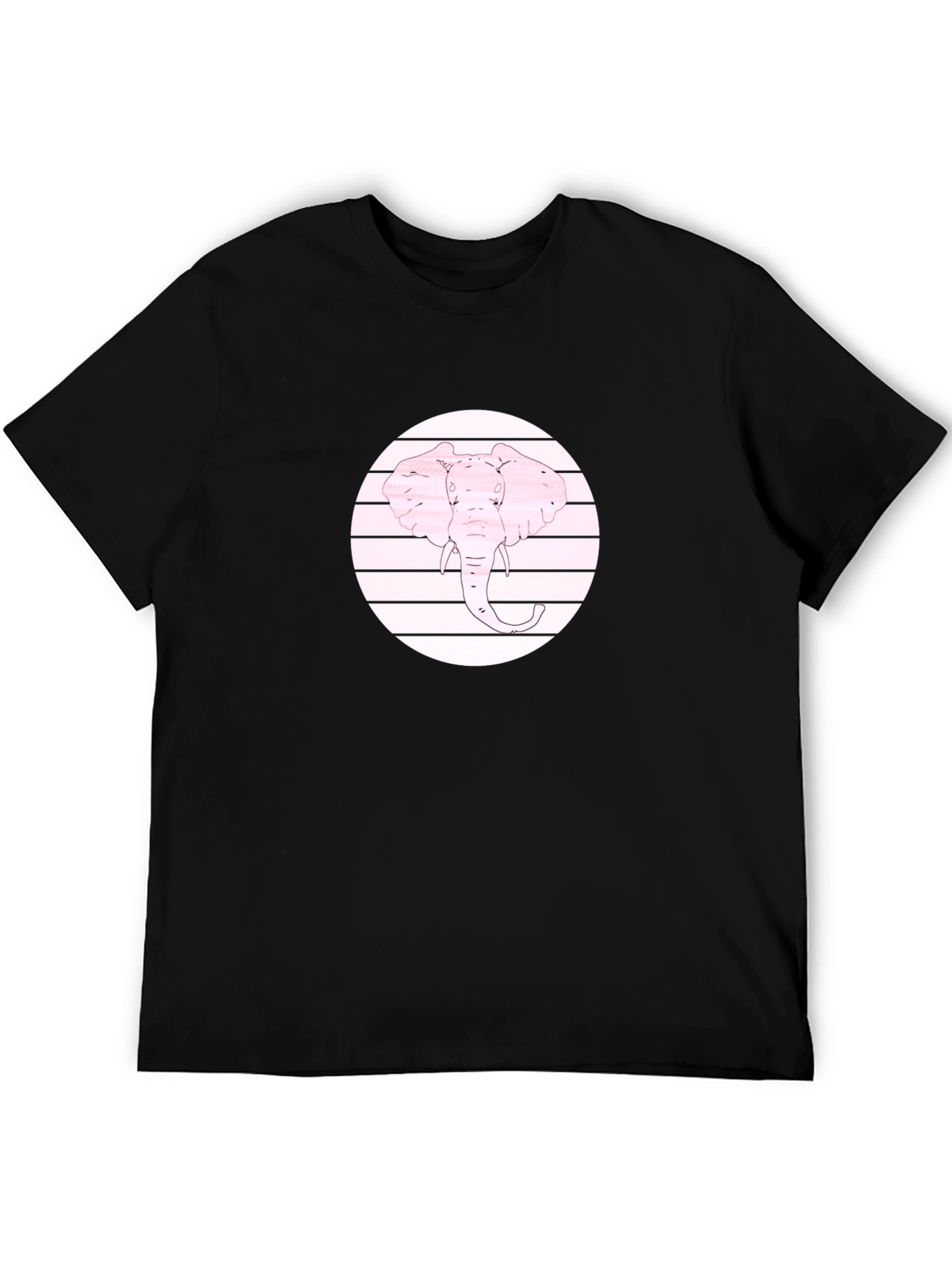 Pink Elephant Graphic Tee - Cool Animal Design
