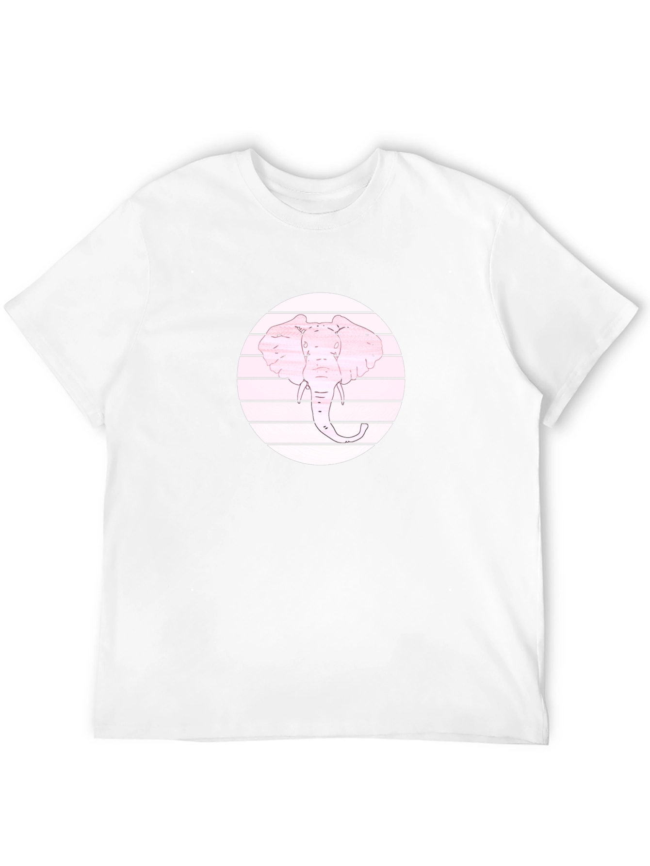 Pink Elephant Graphic Tee - Cool Animal Design
