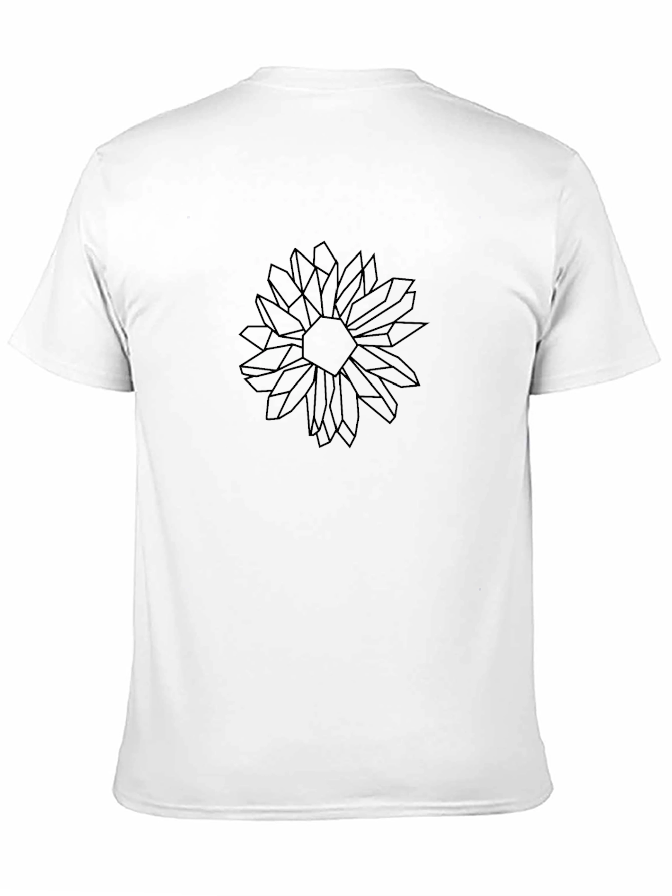 Geometric Flower T-Shirt - Modern Minimalist Design