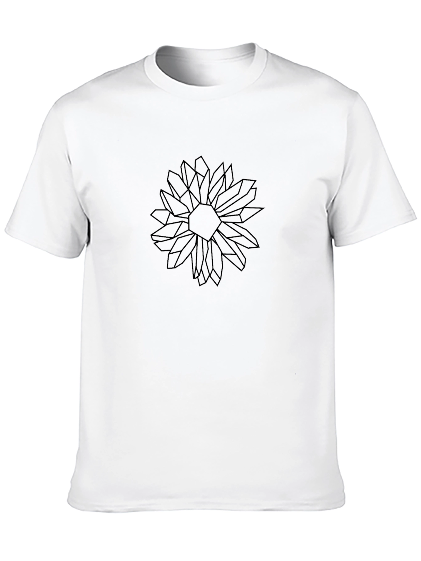 Geometric Flower T-Shirt - Modern Minimalist Design