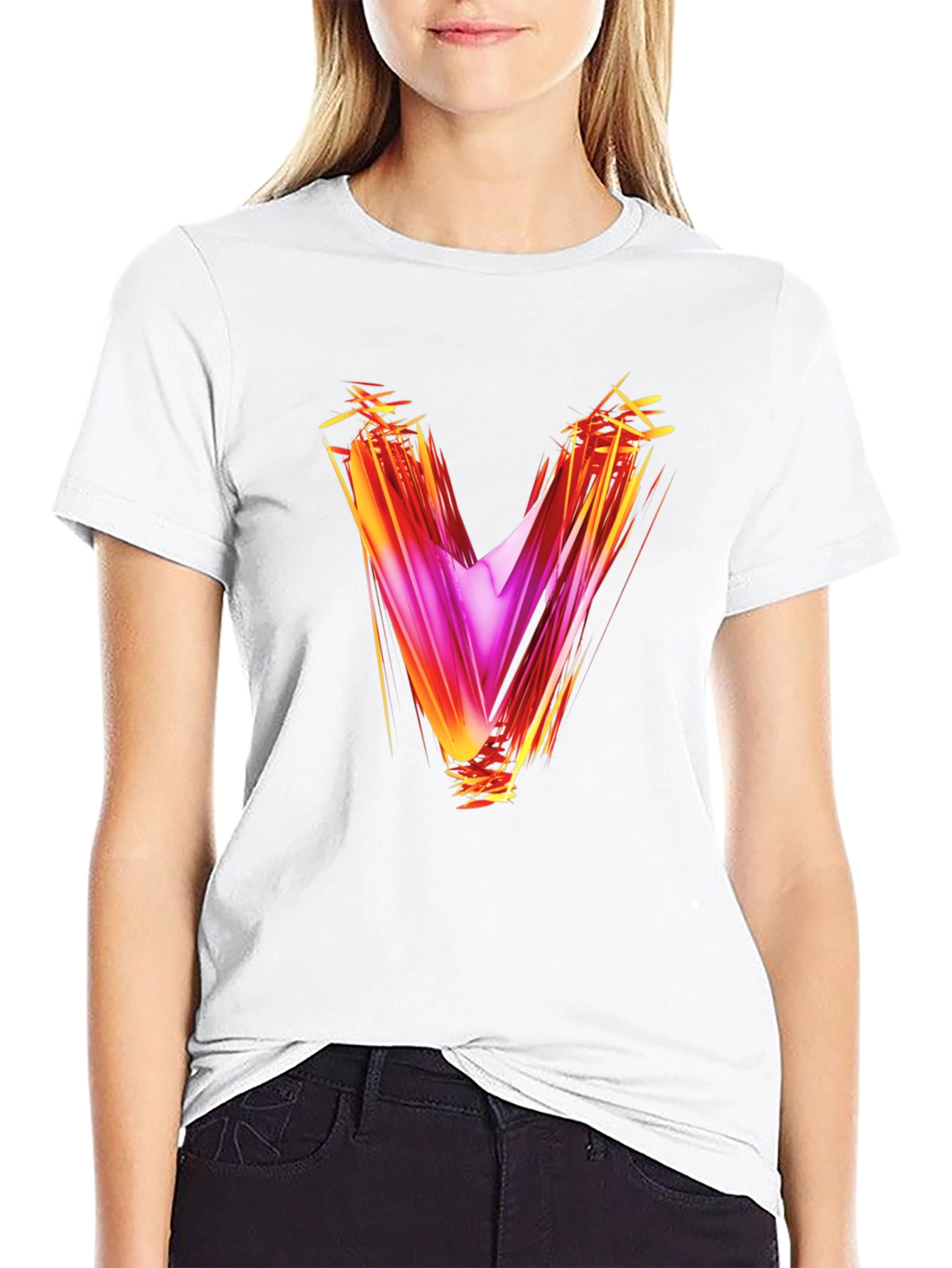 Abstract V Graphic T-Shirt