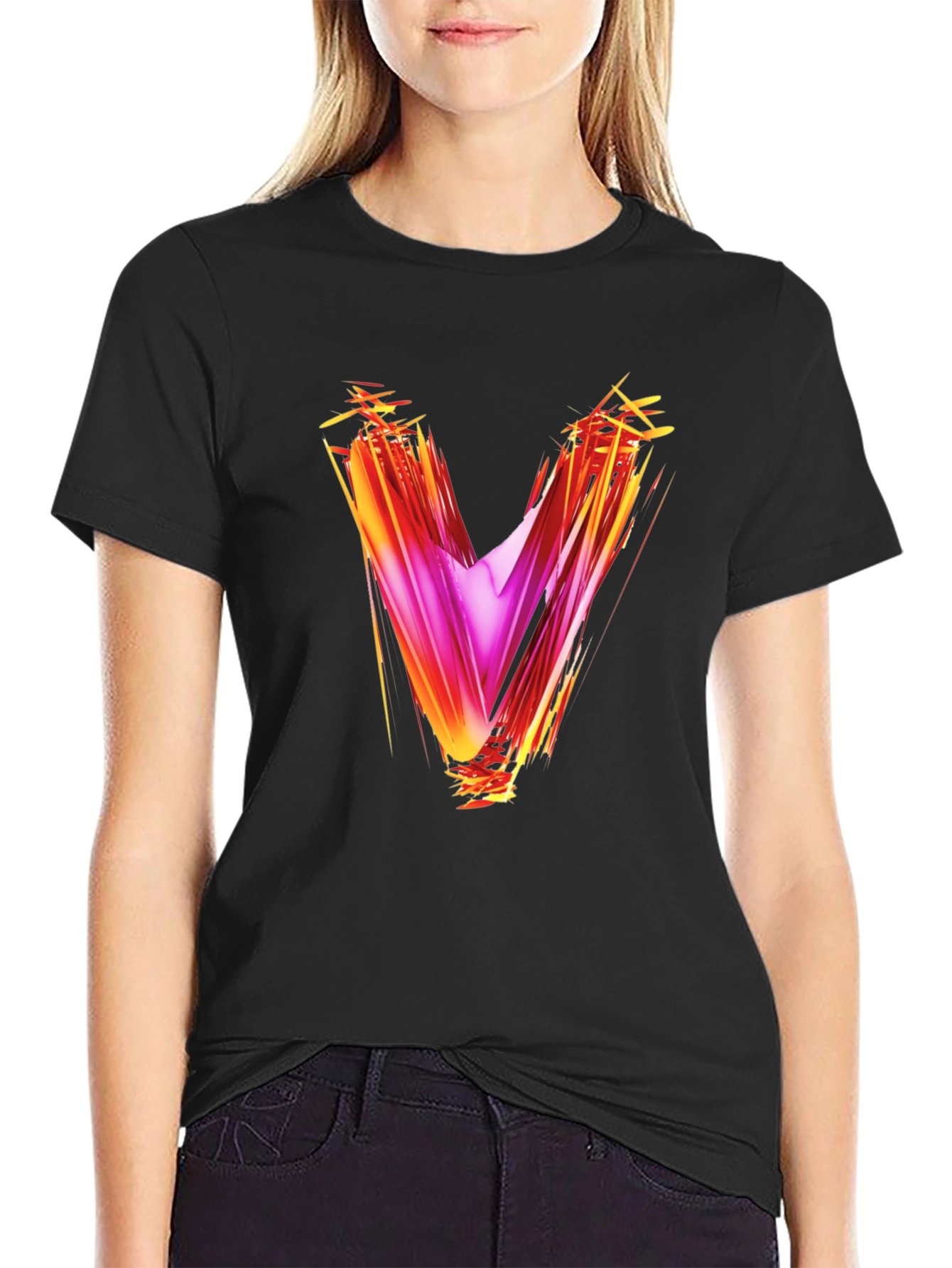 Abstract V Graphic T-Shirt