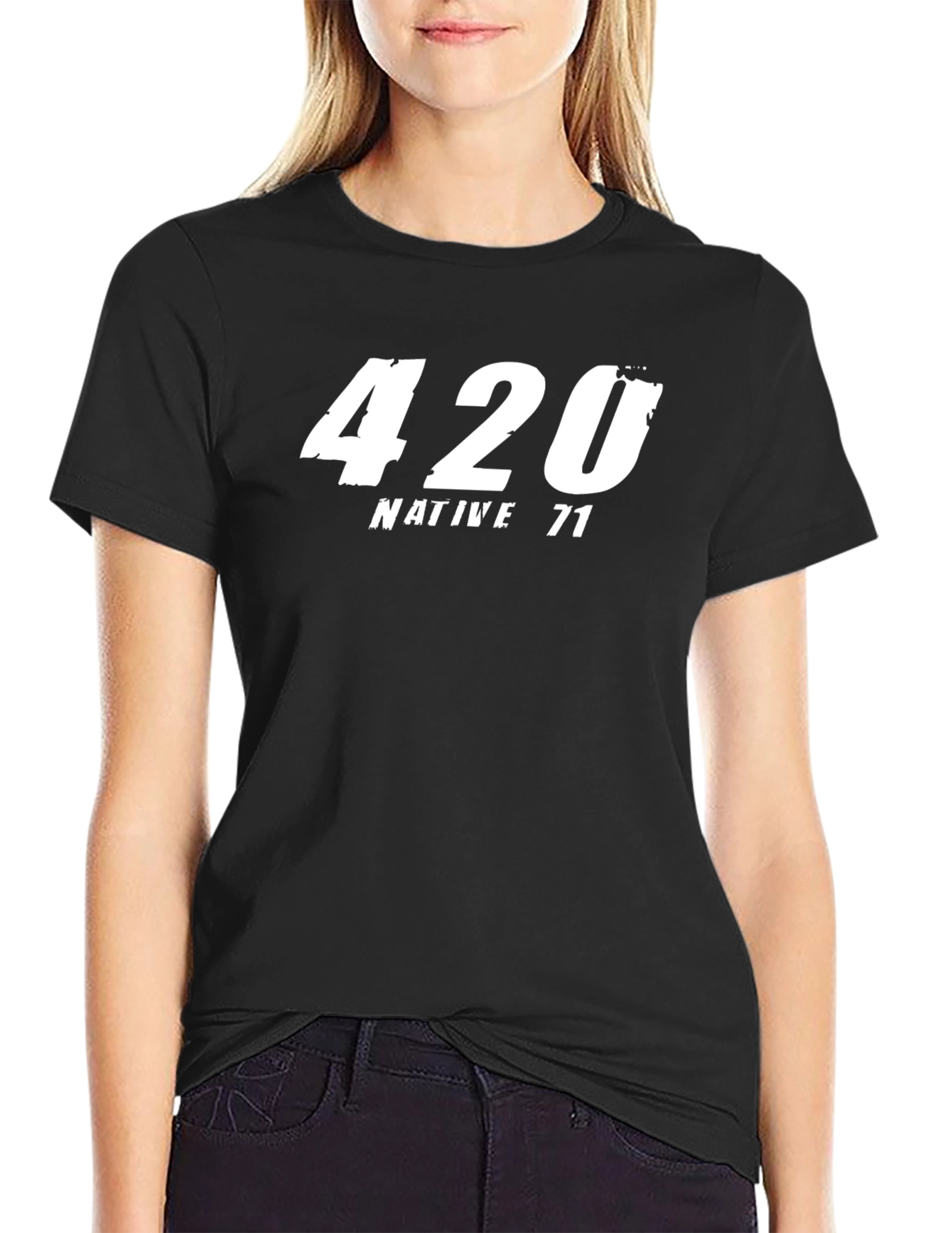 420 Native 71 Graphic Black T-Shirt