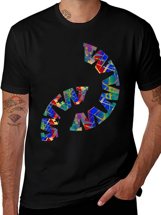 Abstract Geo Graphic Black Tee