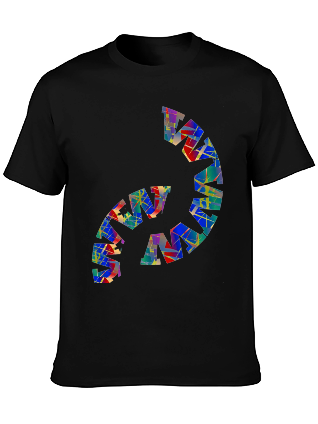 Abstract Geo Graphic Black Tee