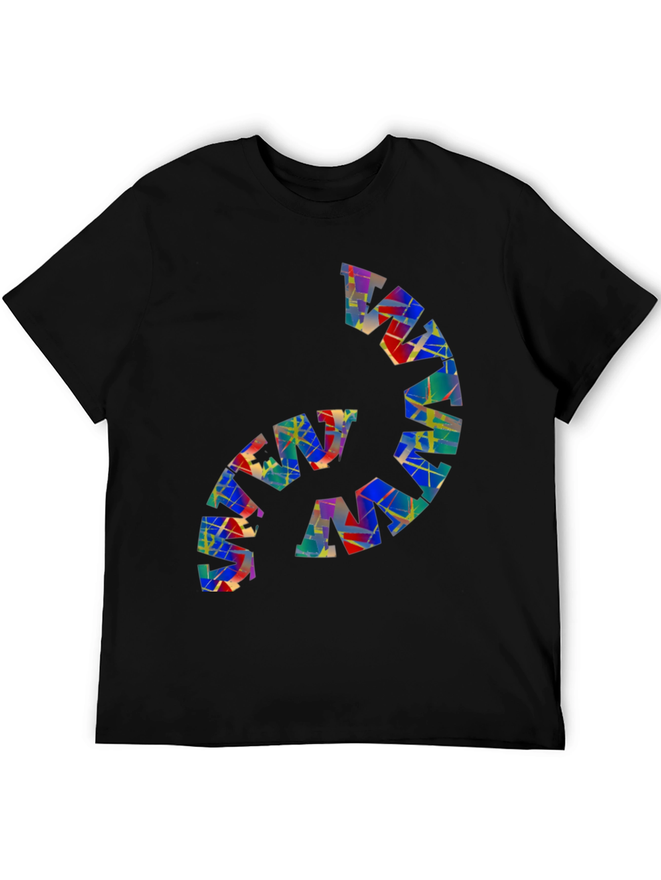 Abstract Geo Graphic Black Tee