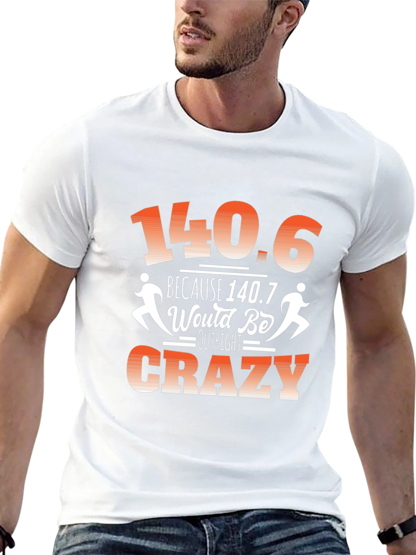 140.6 Outright Crazy T-Shirt Funny Triathlon