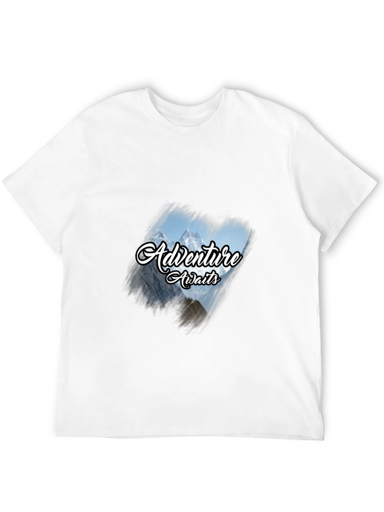 Adventure Awaits Graphic Tee - Black Cotton T-Shirt