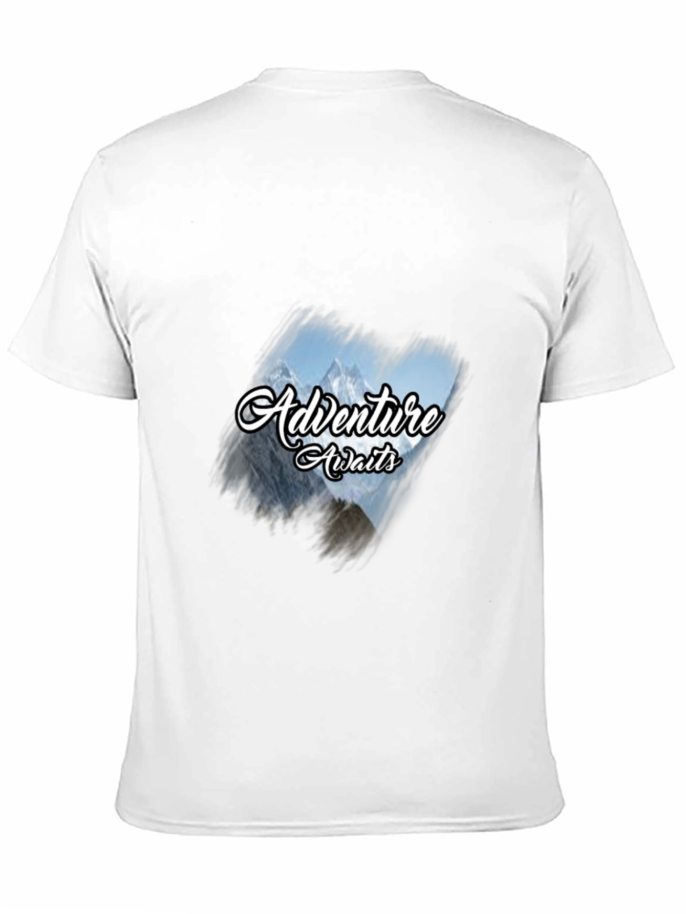 Adventure Awaits Graphic Tee - Black Cotton T-Shirt