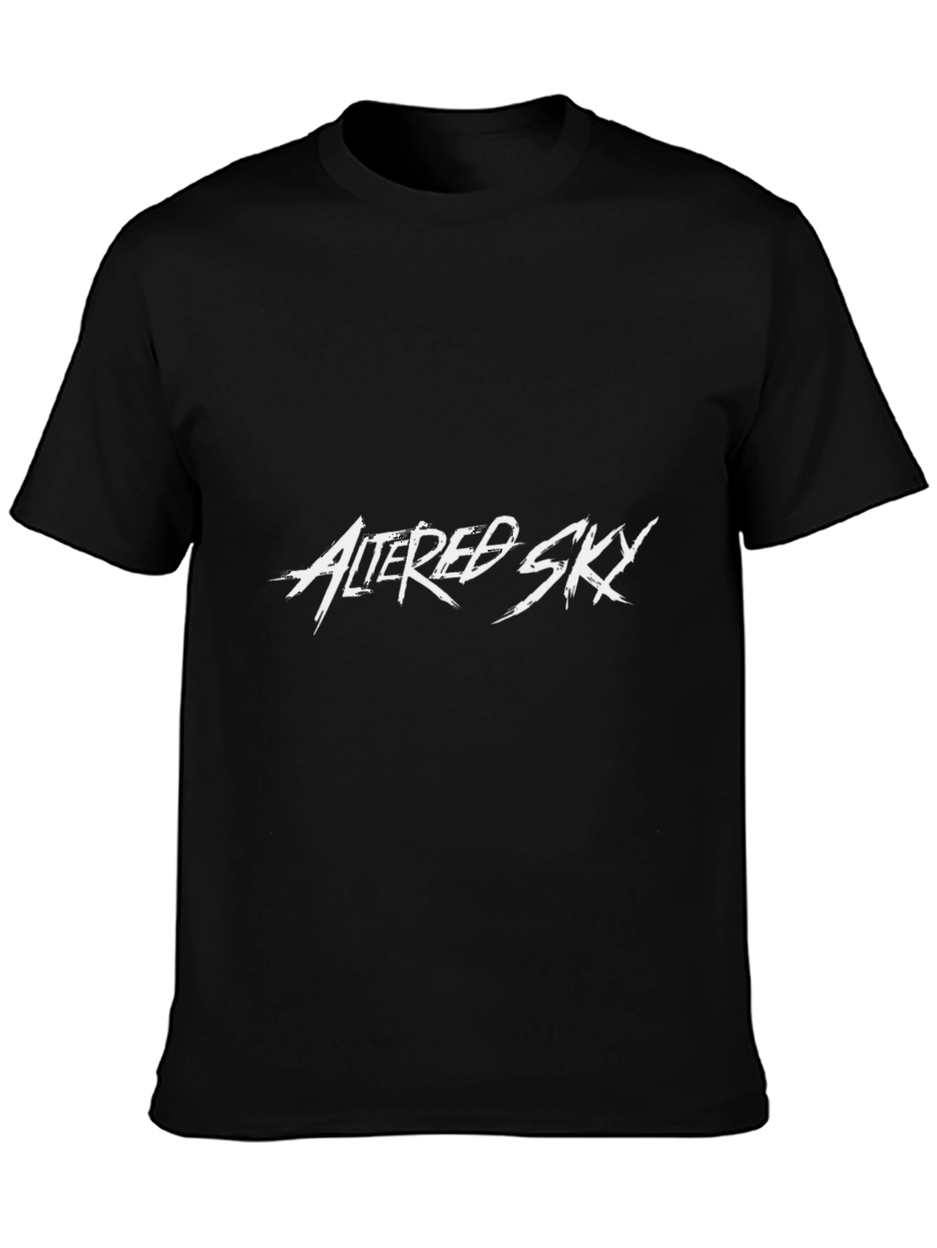 Altered Sky Graphic Black Tee Shirt