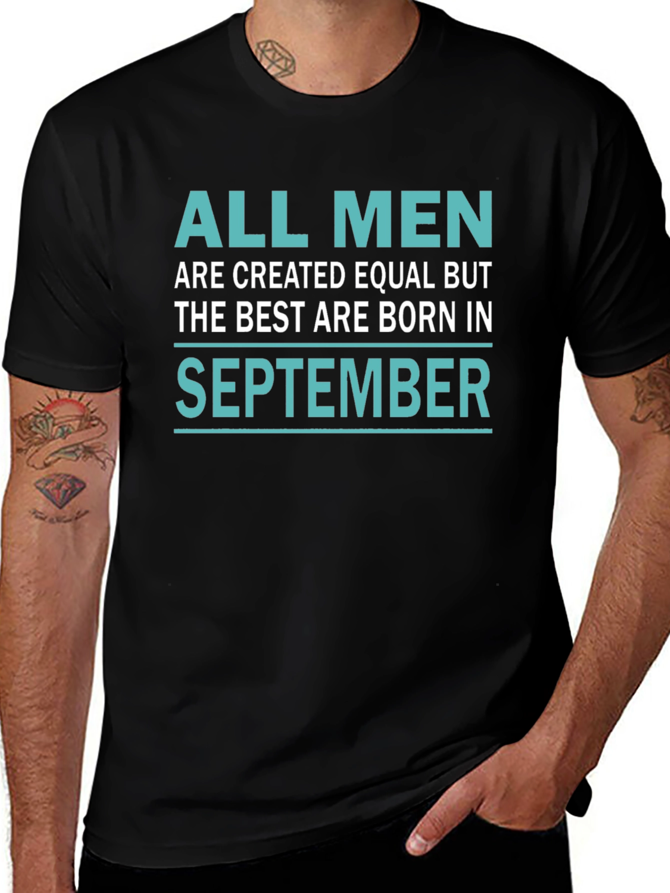 All Men Are Created Equal September Birthday T-Shirt