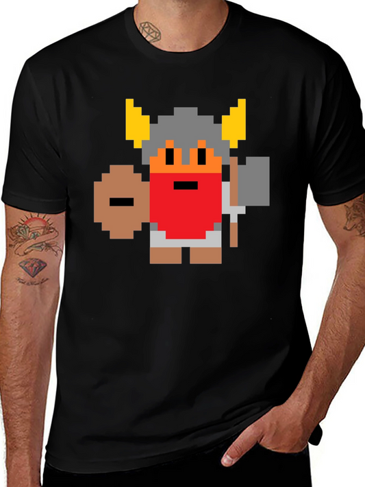 8-Bit Pixel Viking T-Shirt - Retro Gaming Tee