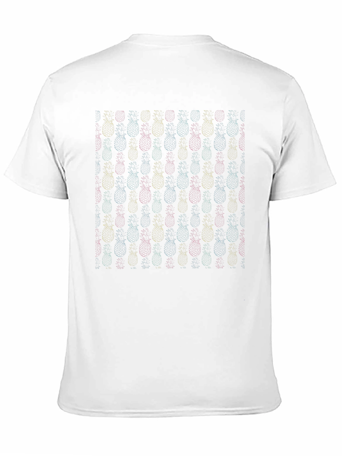 Pineapple Pattern Black Tee