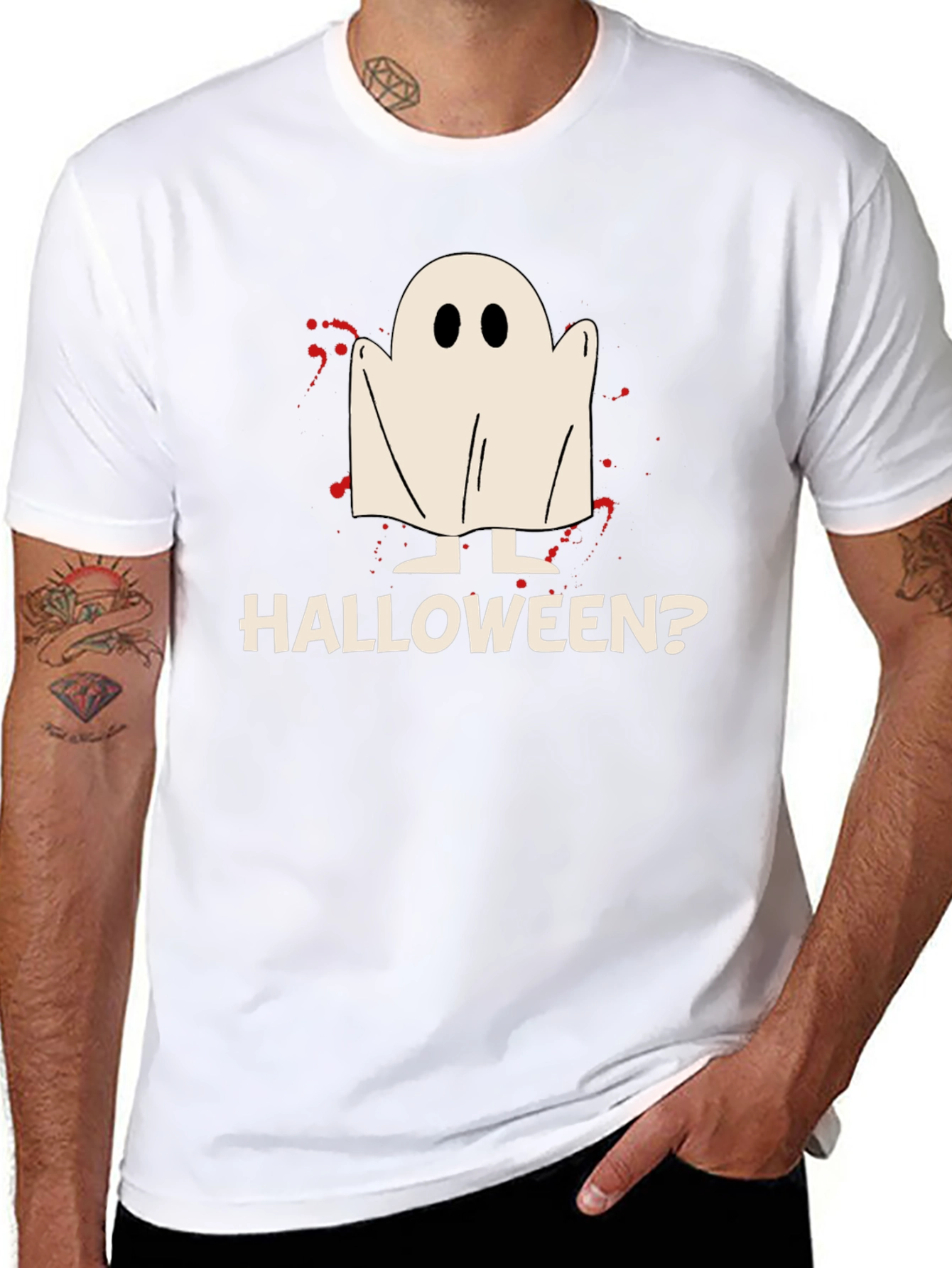 Halloween Ghost Graphic T-Shirt