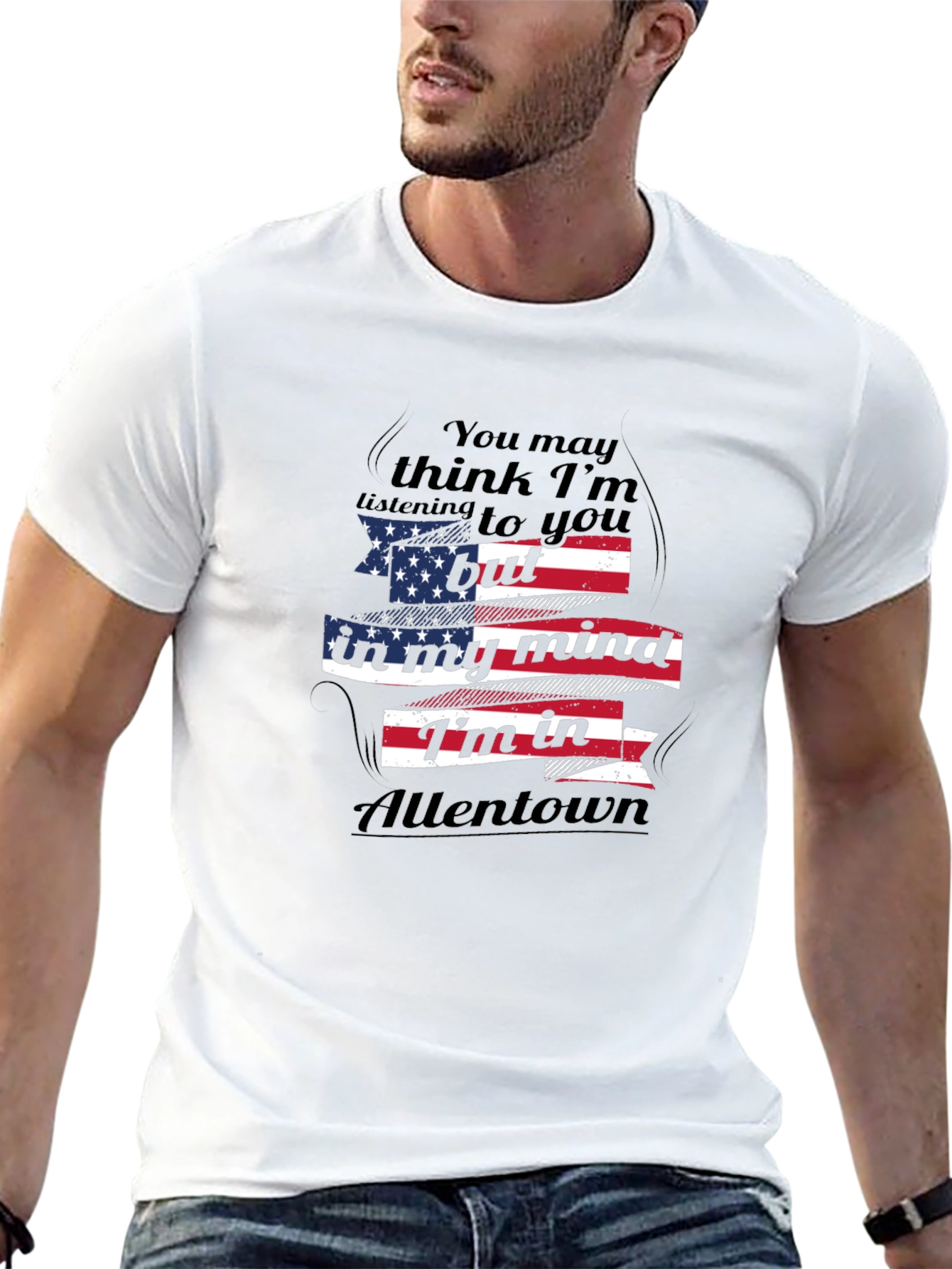Allentown Mind T-Shirt - Patriotic USA Flag Design