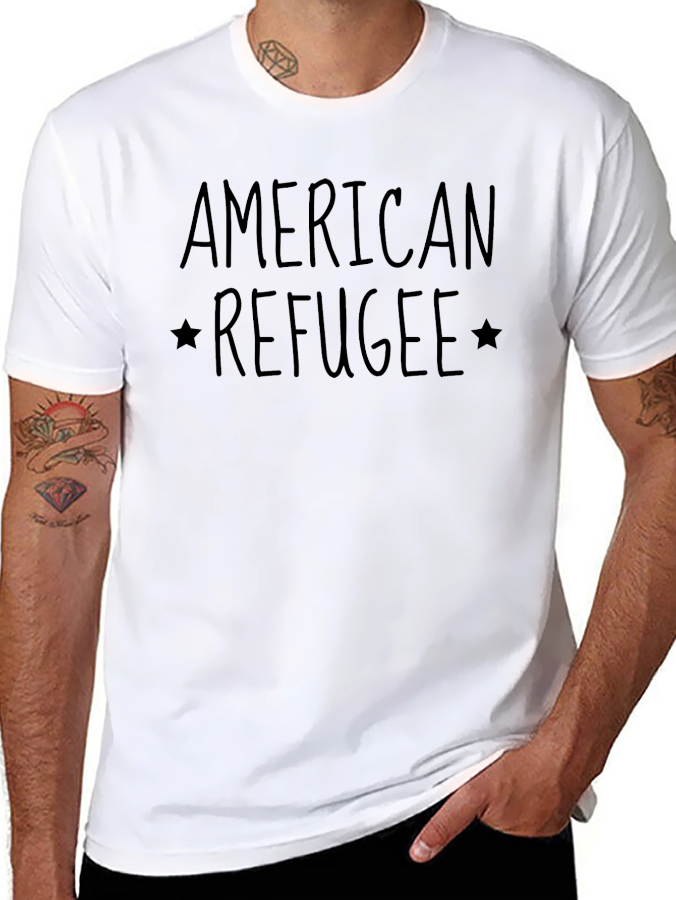 American Refugee Graphic Tee - Black Unisex T-Shirt