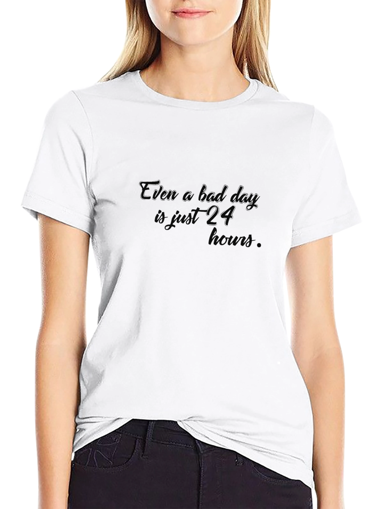 Black Even a Bad Day Graphic Tee
