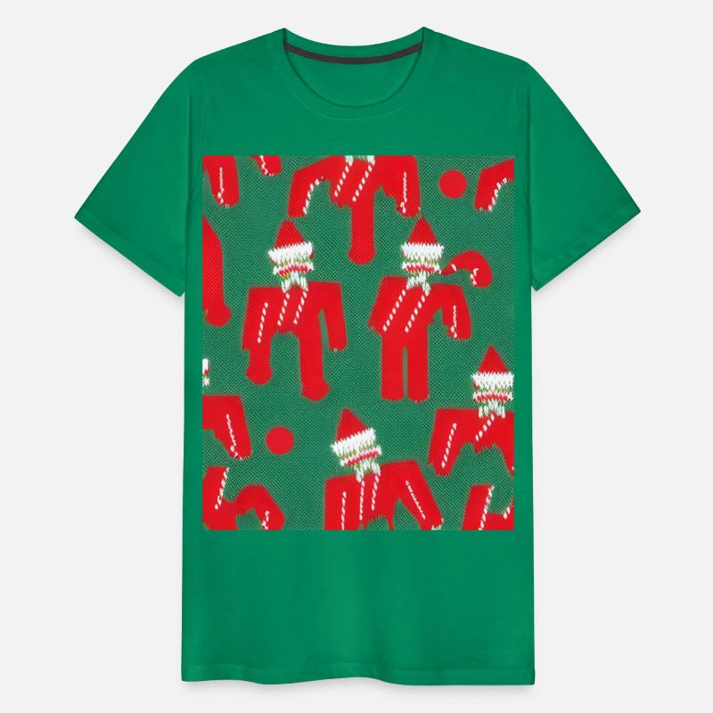 Ugly Red Santa Claus Candy Cane Pattern