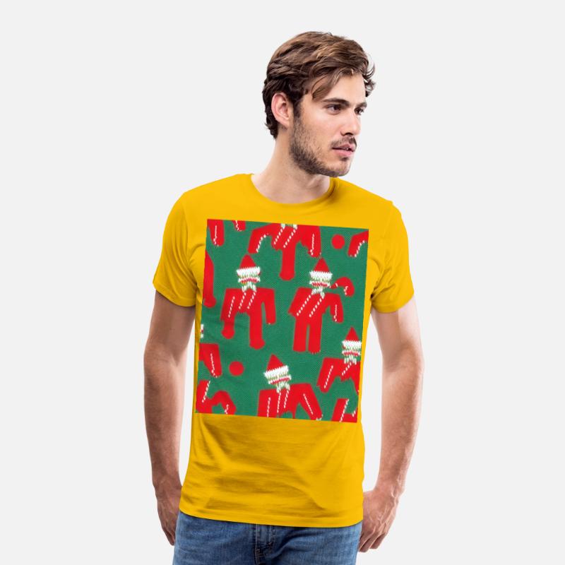 Ugly Red Santa Claus Candy Cane Pattern