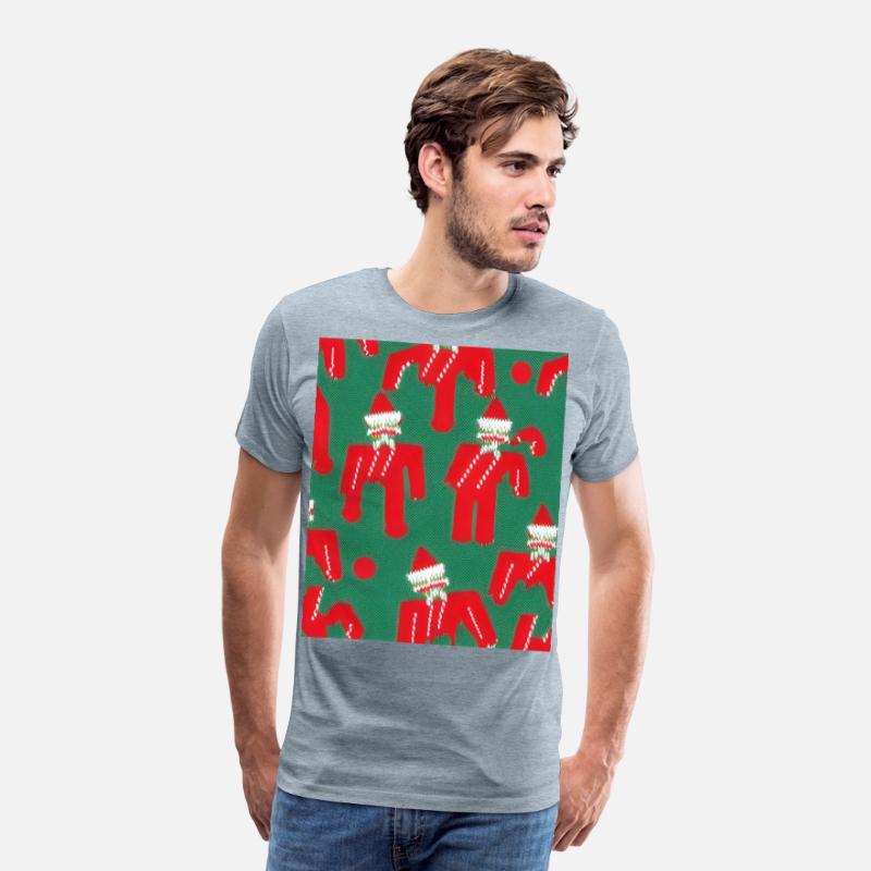 Ugly Red Santa Claus Candy Cane Pattern