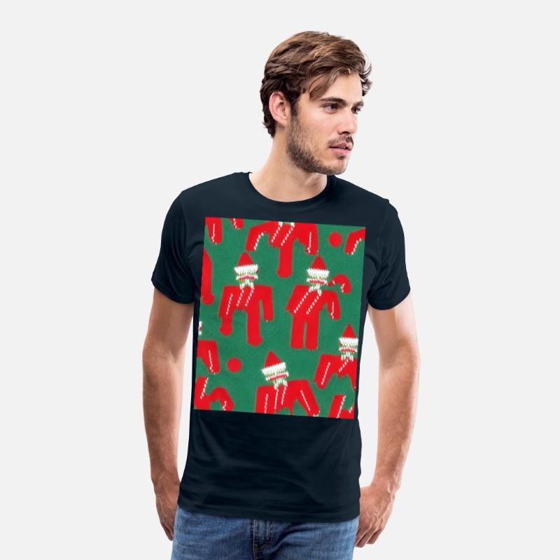 Ugly Red Santa Claus Candy Cane Pattern