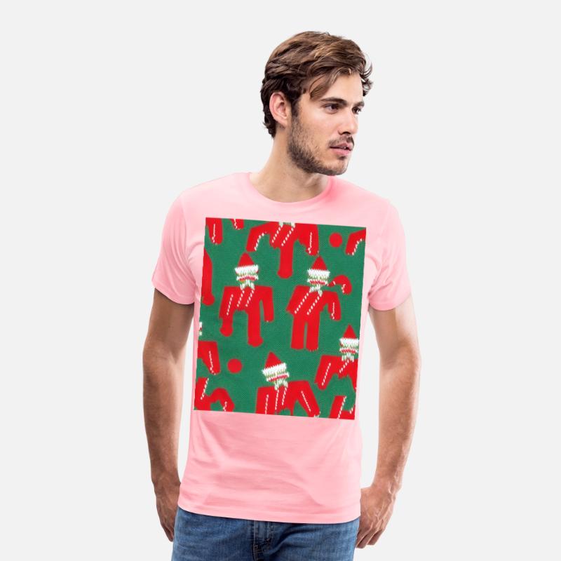 Ugly Red Santa Claus Candy Cane Pattern