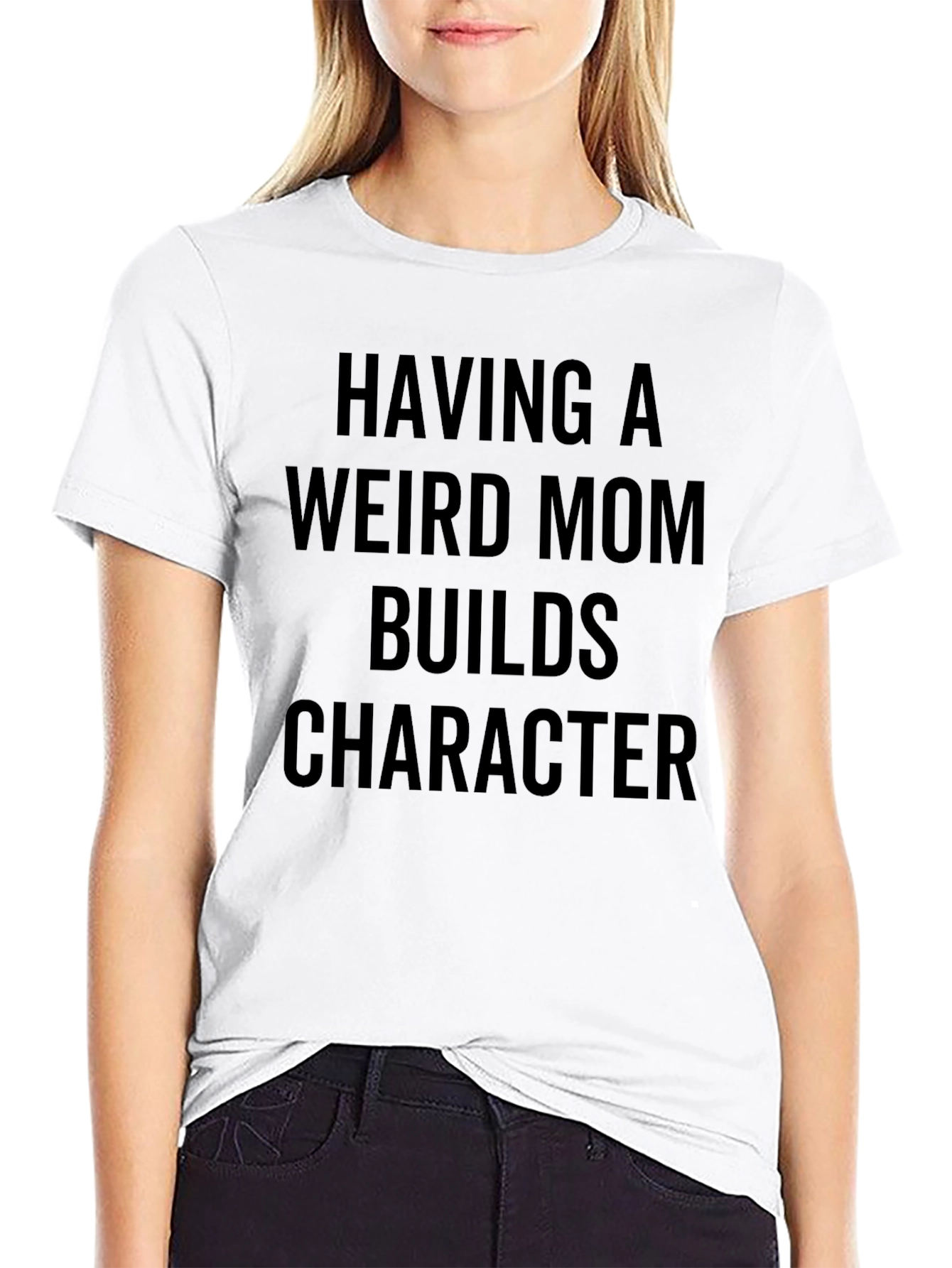 Funny Weird Mom Graphic Print Tee