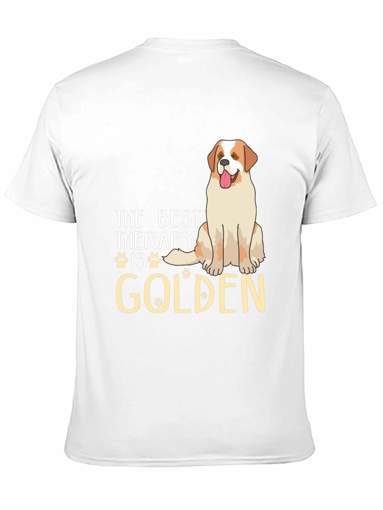 The Best Therapy Is Golden T-Shirt – Golden Retriever Lover Gift Tee
