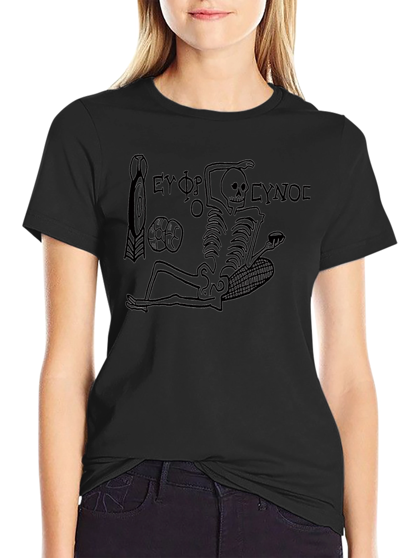 Grim Reaper Style Black T-Shirt