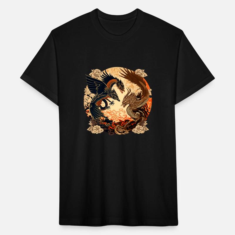 Ukiyo- e Phoenix and Dragon