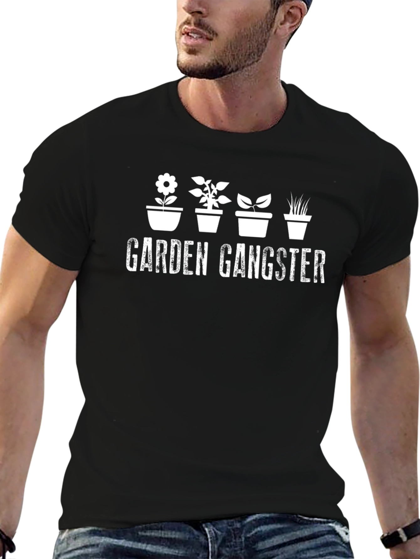 Garden Gangster Graphic T-Shirt - Black