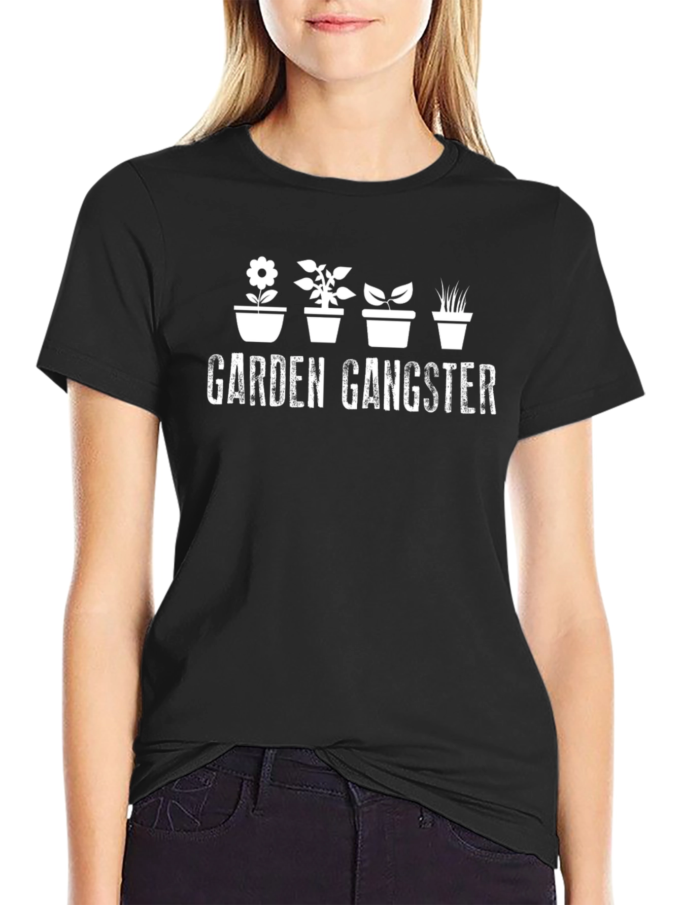 Garden Gangster Graphic T-Shirt - Black