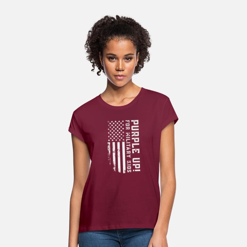 US Flag Purple Up for Military Kids