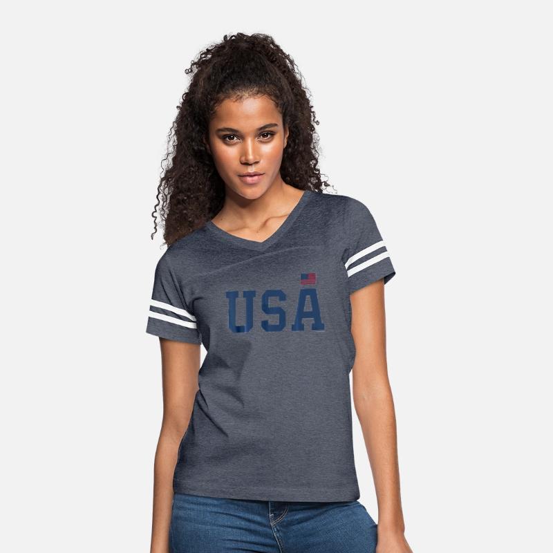 USA T Shirt Women Men Patriotic American Flag 4th