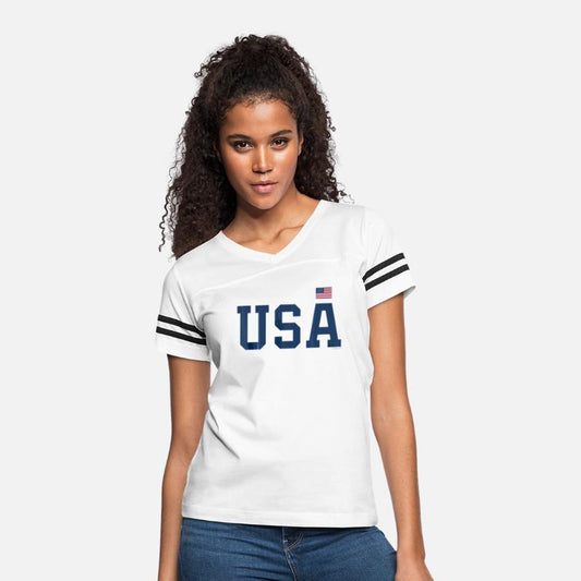 USA T Shirt Women Men Patriotic American Flag 4th