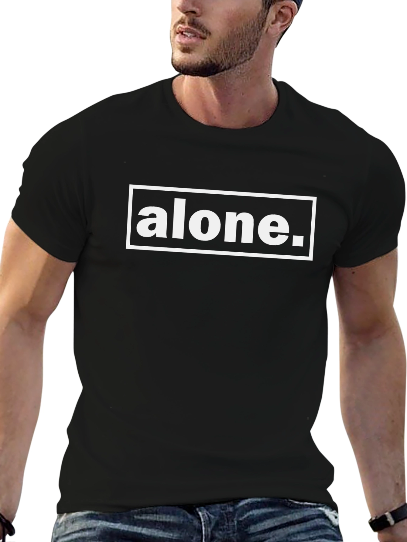 Alone Graphic Tee - Unisex Black T-Shirt