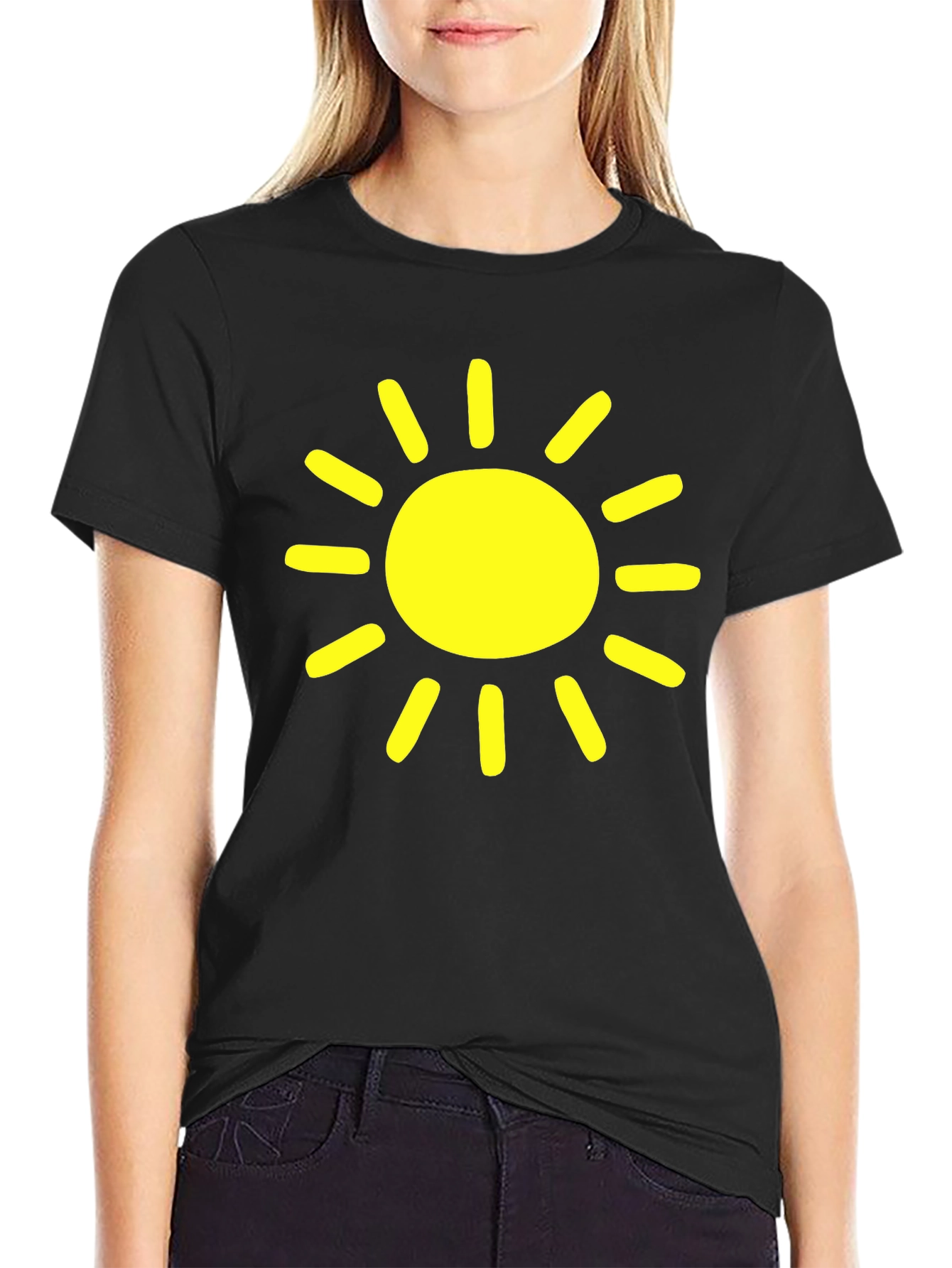 Sunny Day Black T-Shirt - Cheerful Graphic Tee