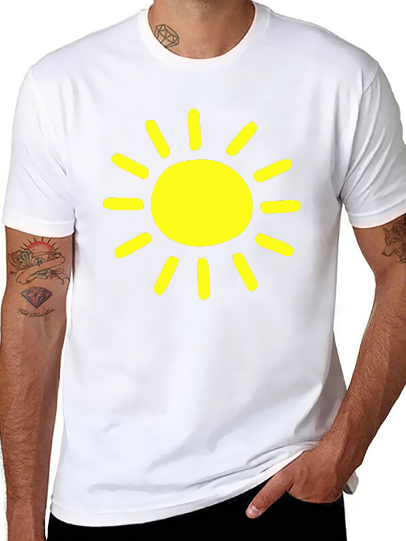 Sunny Day Black T-Shirt - Cheerful Graphic Tee