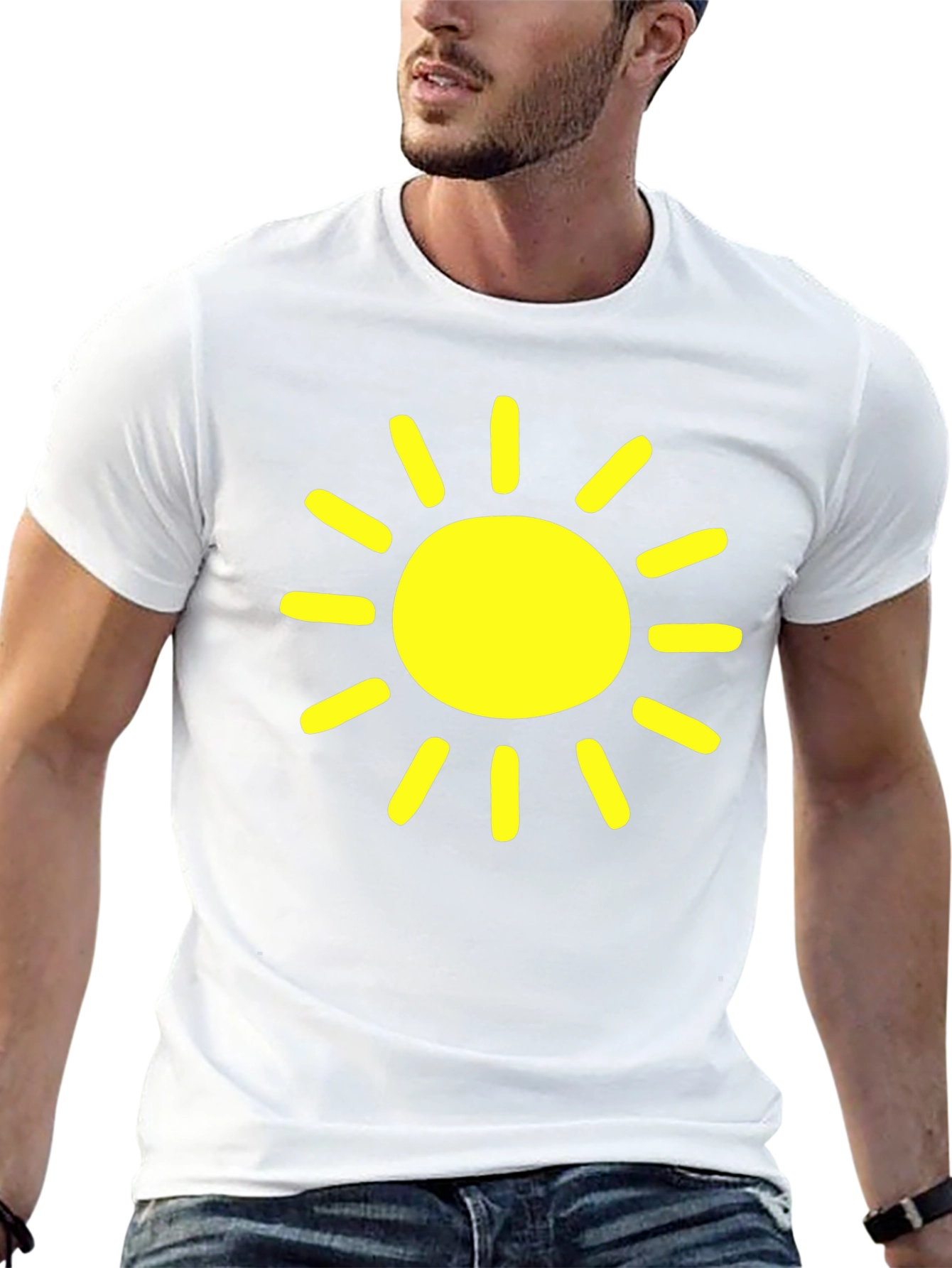 Sunny Day Black T-Shirt - Cheerful Graphic Tee