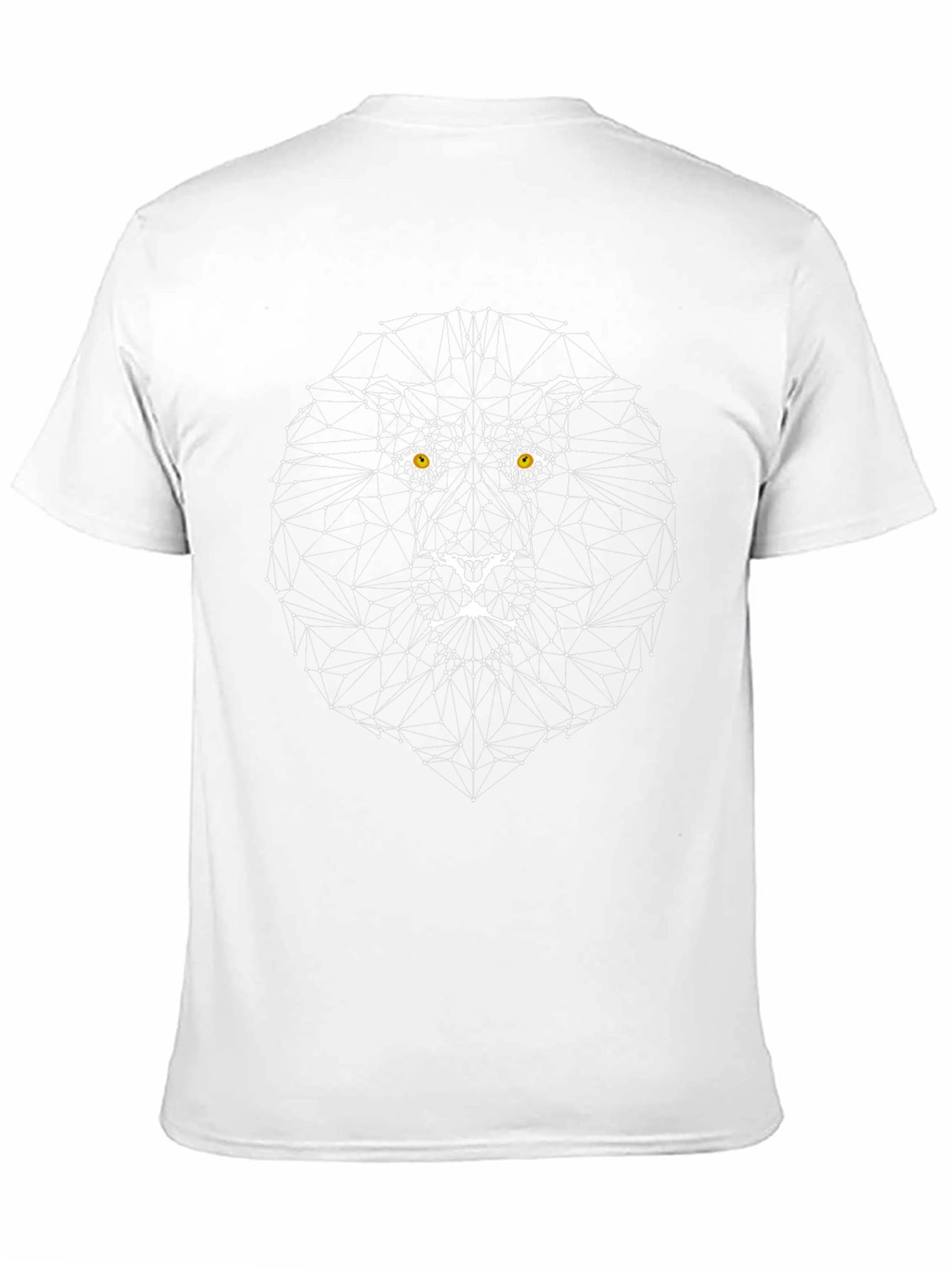 Geometric Lion Graphic Black T-Shirt