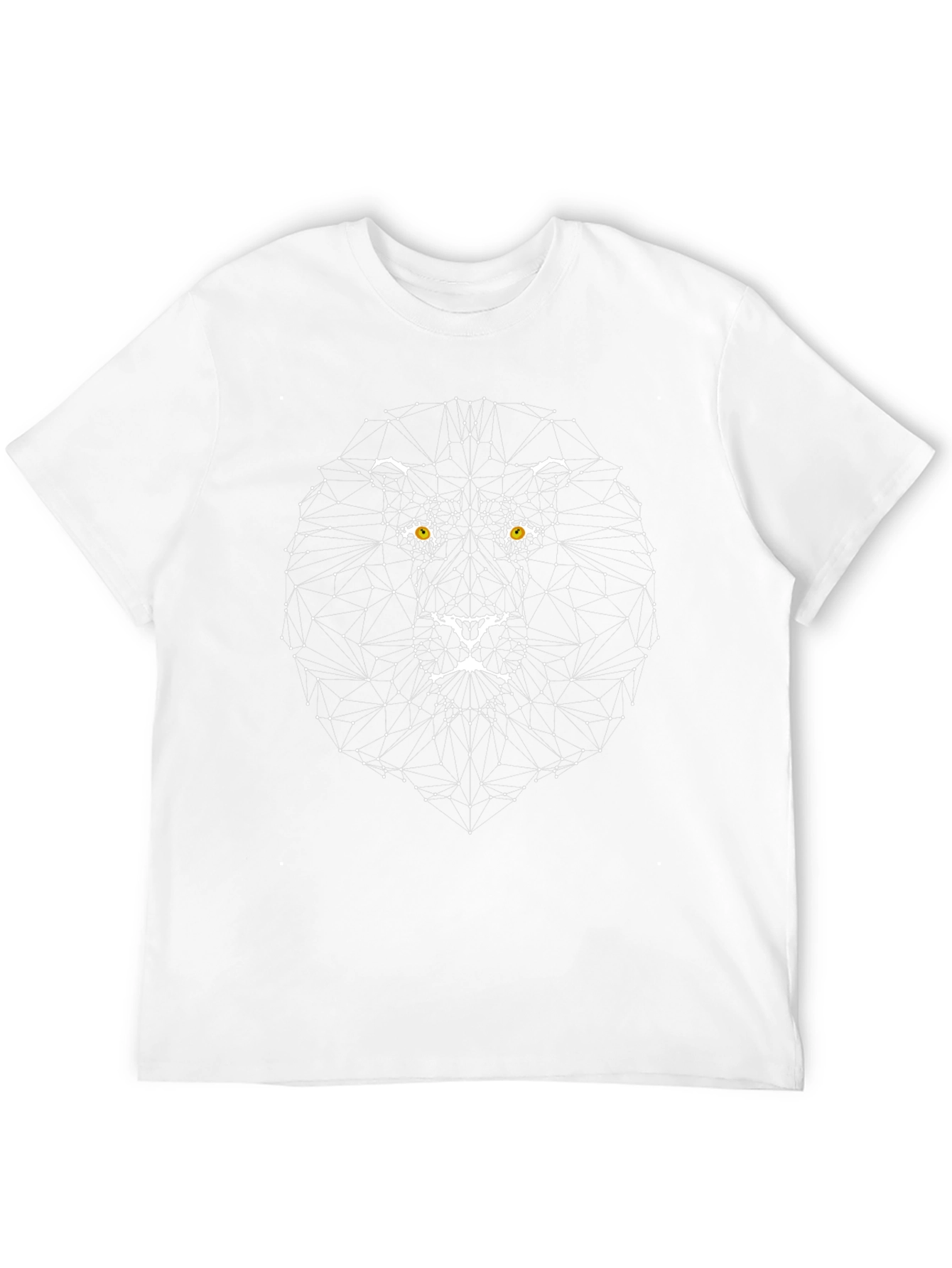 Geometric Lion Graphic Black T-Shirt