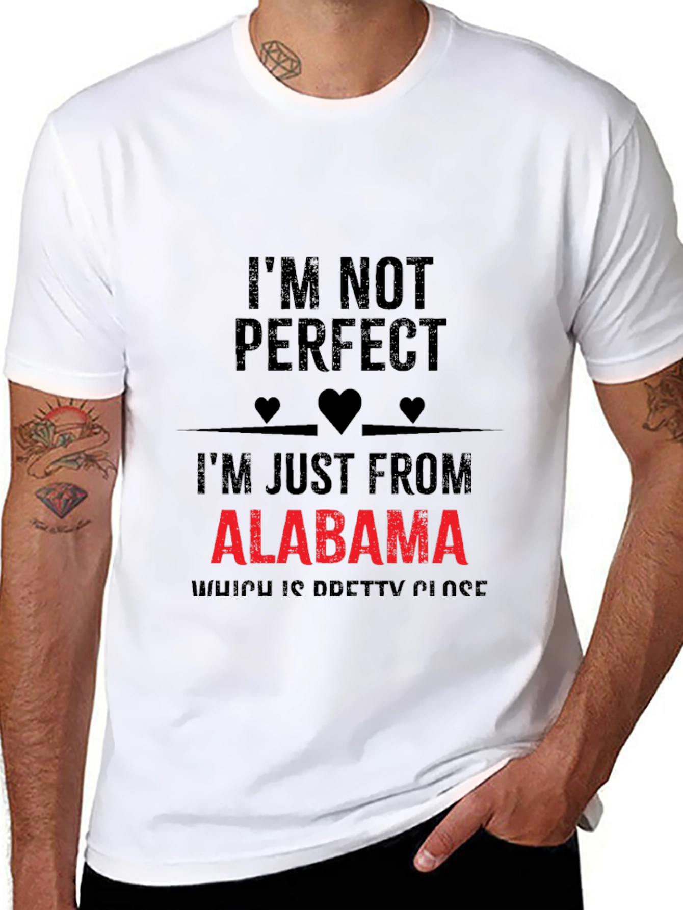 Alabama Pride Graphic Tee - Im Not Perfect T-Shirt