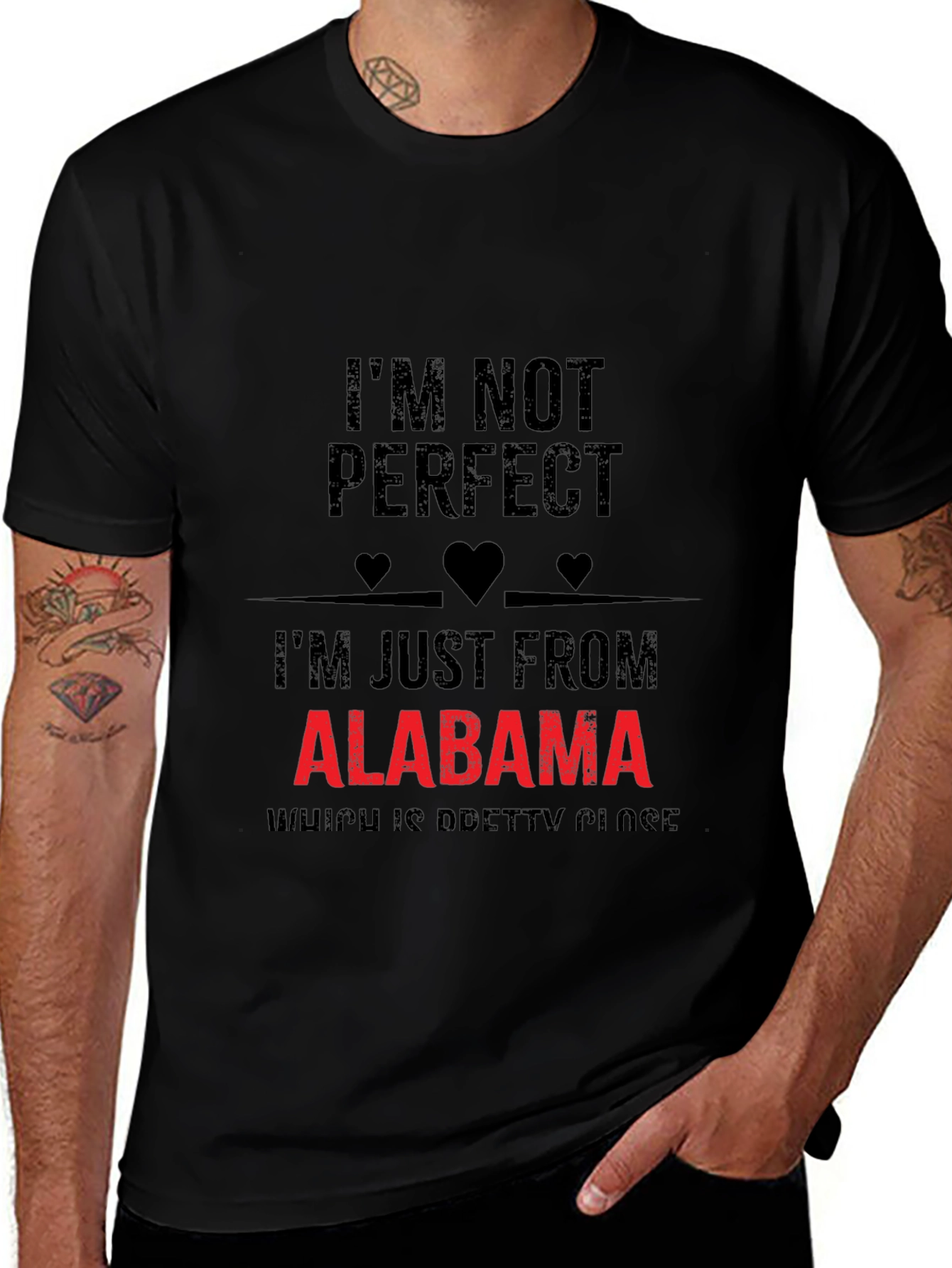 Alabama Pride Graphic Tee - Im Not Perfect T-Shirt