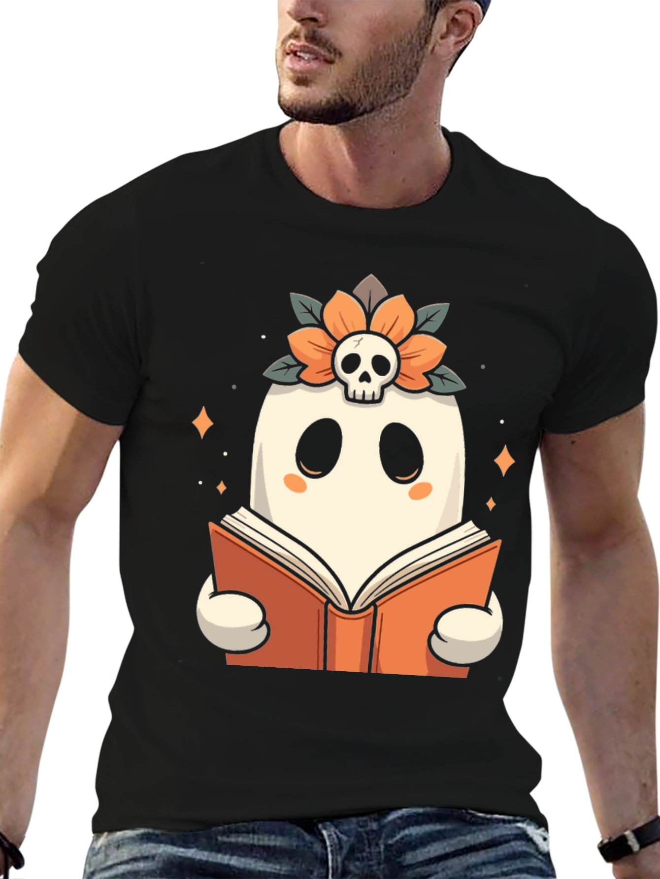 Ghost Reader T-Shirt: Spooky Season Style