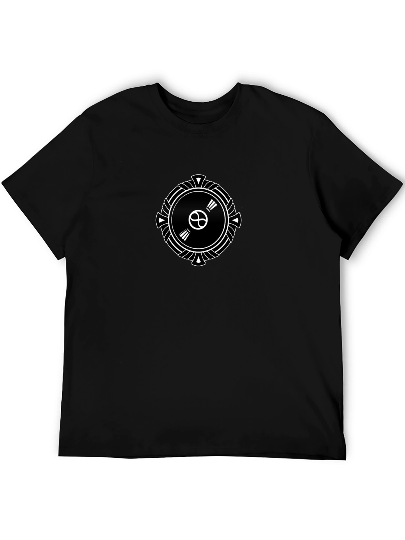 Geometric Symbol Black Tee