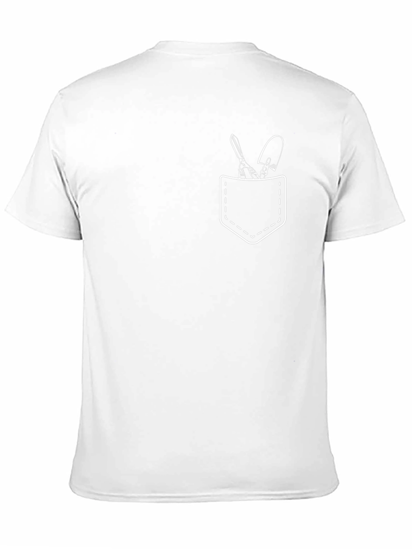 Gardeners Pocket T-Shirt - Black Crew Neck Tee