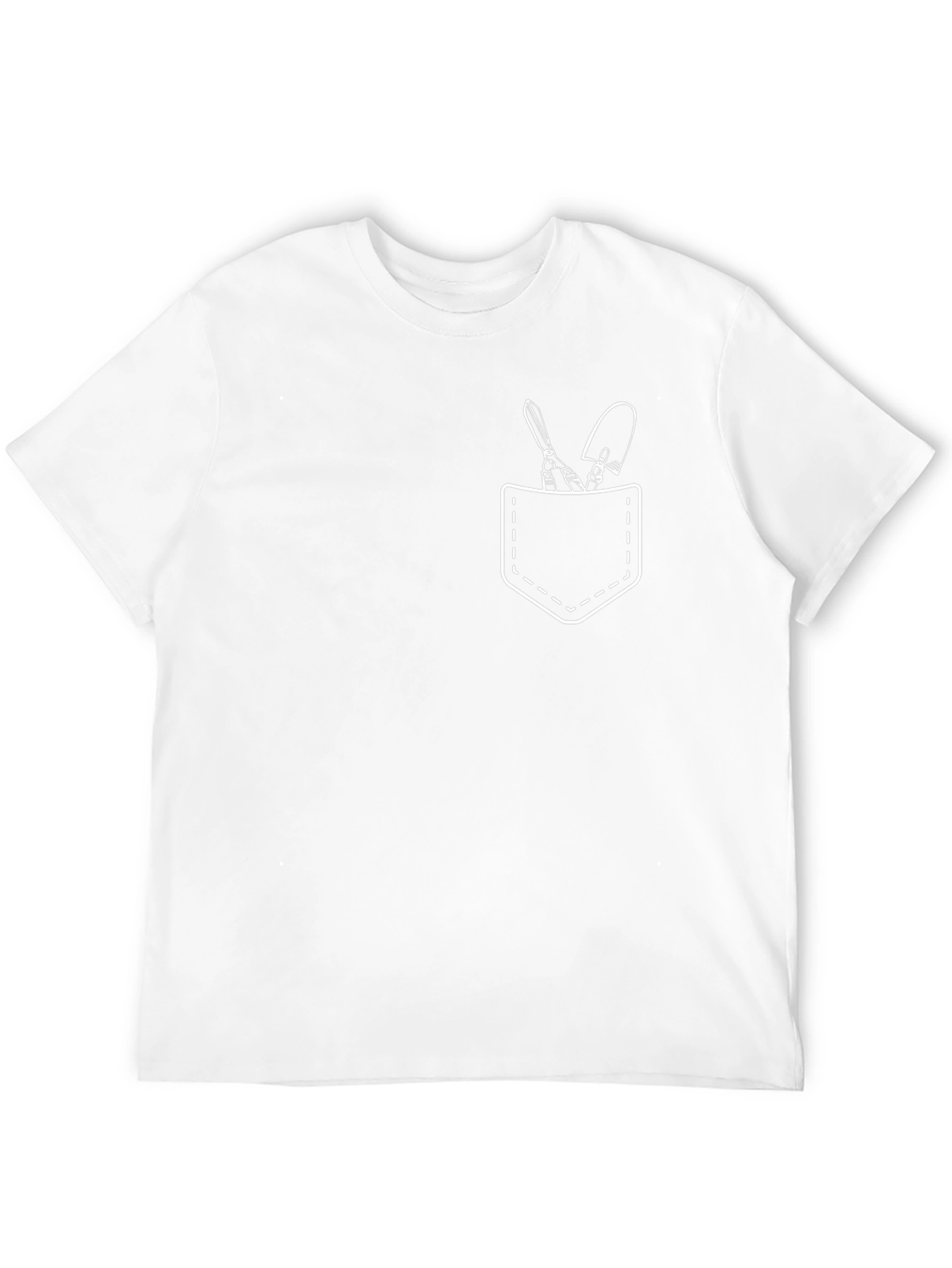 Gardeners Pocket T-Shirt - Black Crew Neck Tee