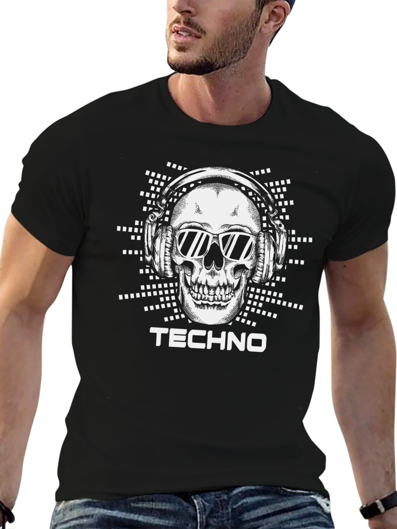 Techno Skull Graphic T-Shirt
