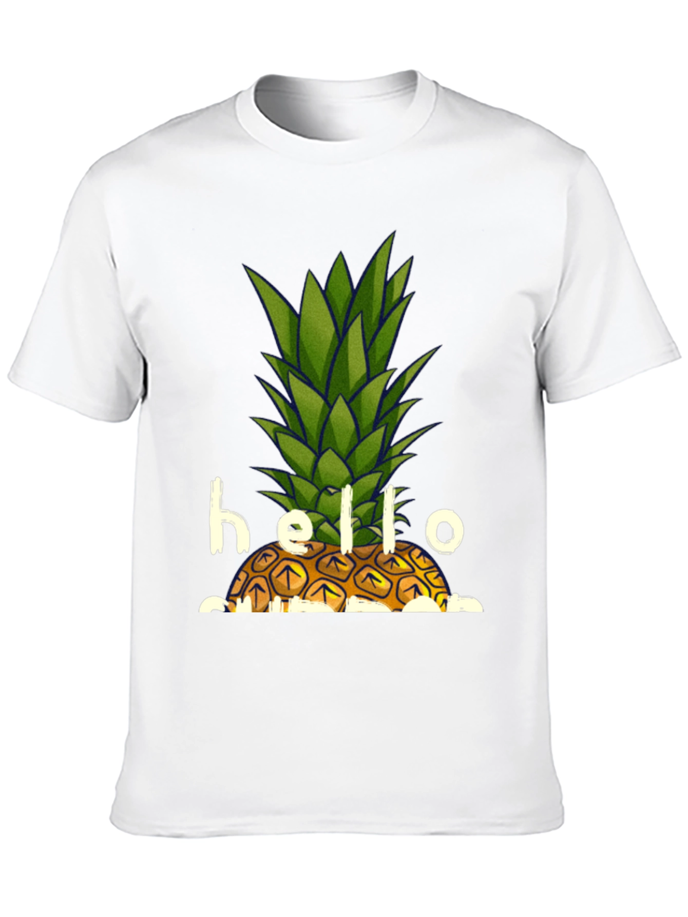 Hello Summer Pineapple Graphic T-Shirt