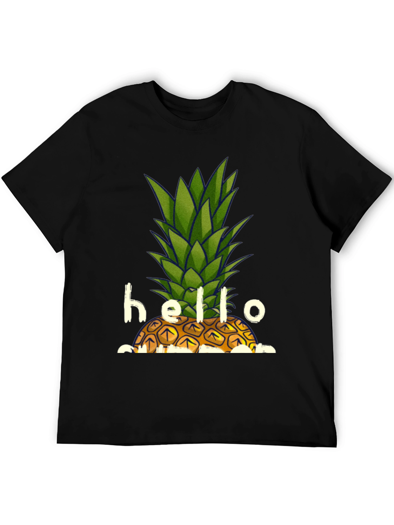 Hello Summer Pineapple Graphic T-Shirt